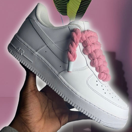 Nike Air Force 1 Low Pink Rope Lace