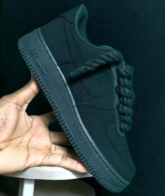Nike Air Force 1 Low Blackout Rope Lace